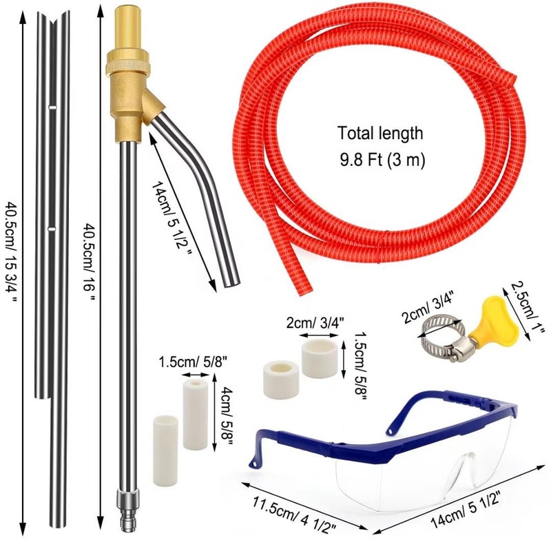 Angela&Alex Pressure Washer Sandblasting Kit, 5000 PSI Wet Sandblaster Attachment, Power Washer Sandblasting with Replacement Ceramics Nozzle, 1/4 Inch Quick Disconnect Sandblasting Kit - Image 3